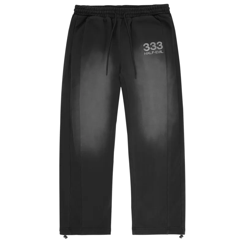 VINTAGE GREY RHINESTONE SWEATPANTS sold by Half Evil