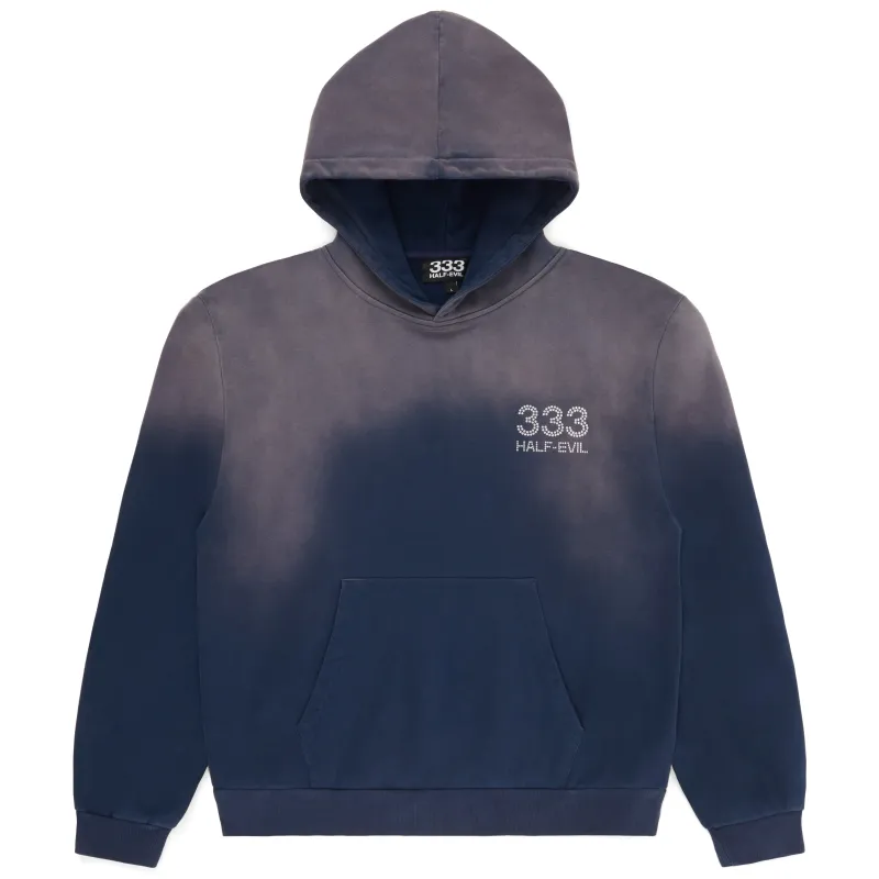 VINTAGE NAVY RHINESTONE HOODIE sold by Half Evil