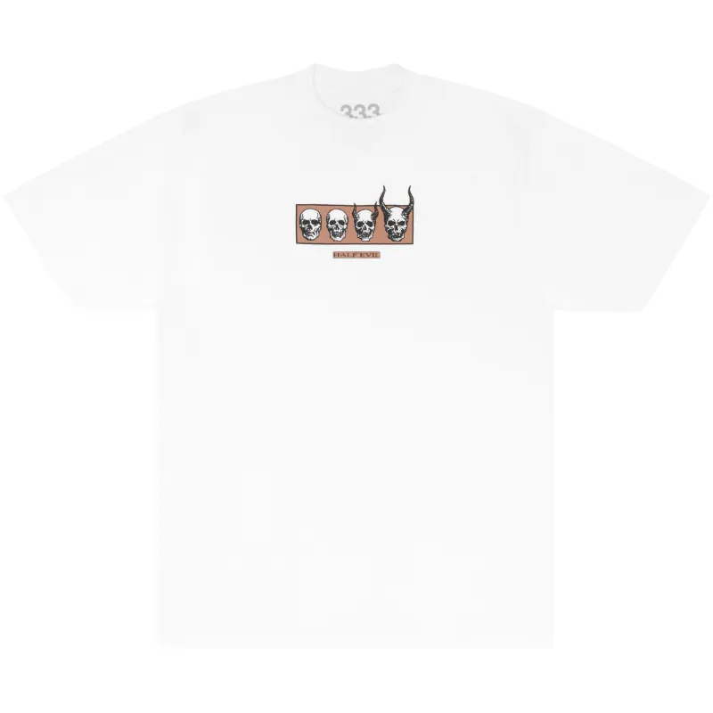 WHITE SKULL TEE sold by Half Evil
