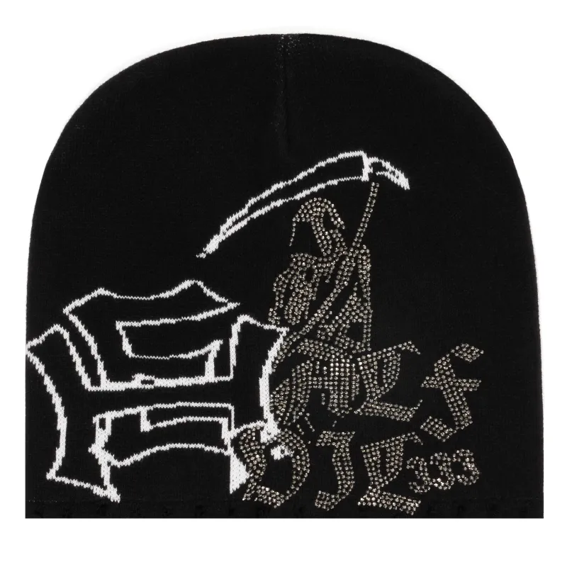 REAPER RHINESTONE BEANIE made by Half Evil