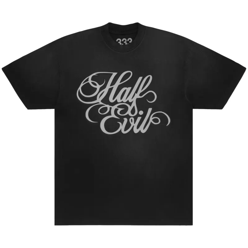 SCRIPT TEE VINTAGE BLACK sold by Half Evil
