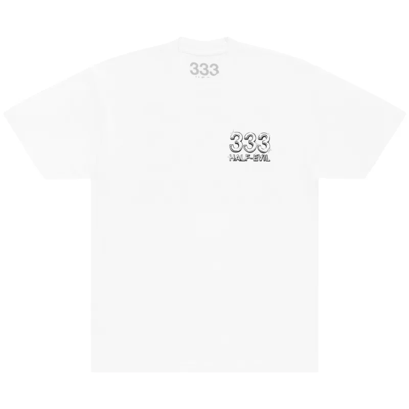 JOSHUA VIDES WHITE LOGO TEE sold by Half Evil