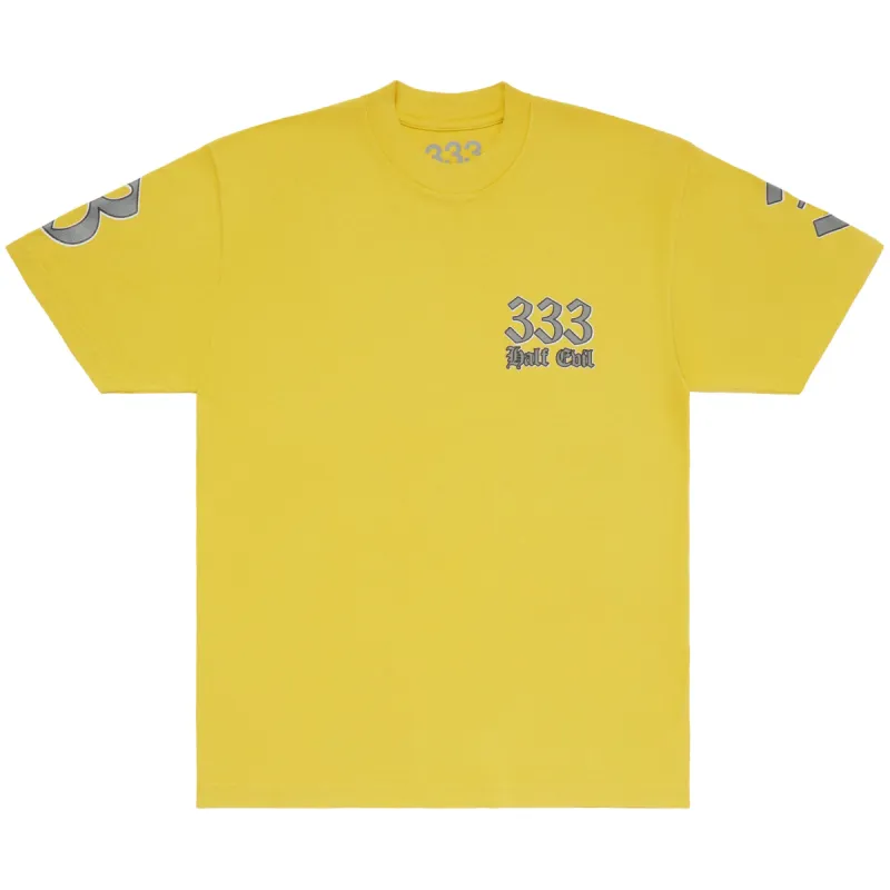 MESH PRINT LOGO TEE YELLOW sold by Half Evil