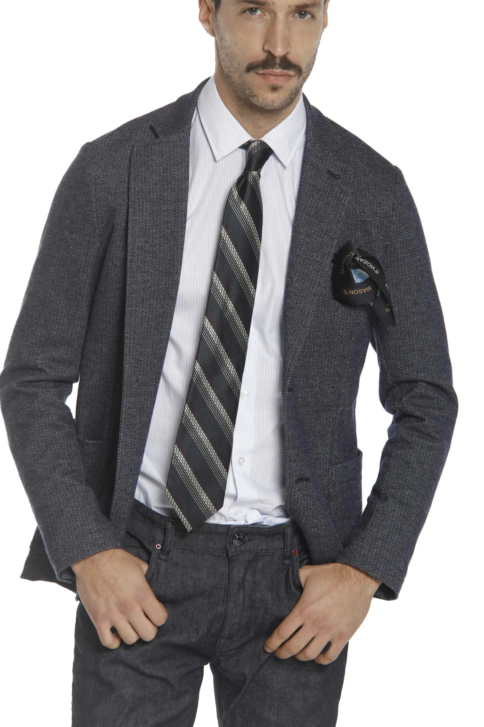 Da Vinci man blazer in jersey with pattern resca sold by Mason's