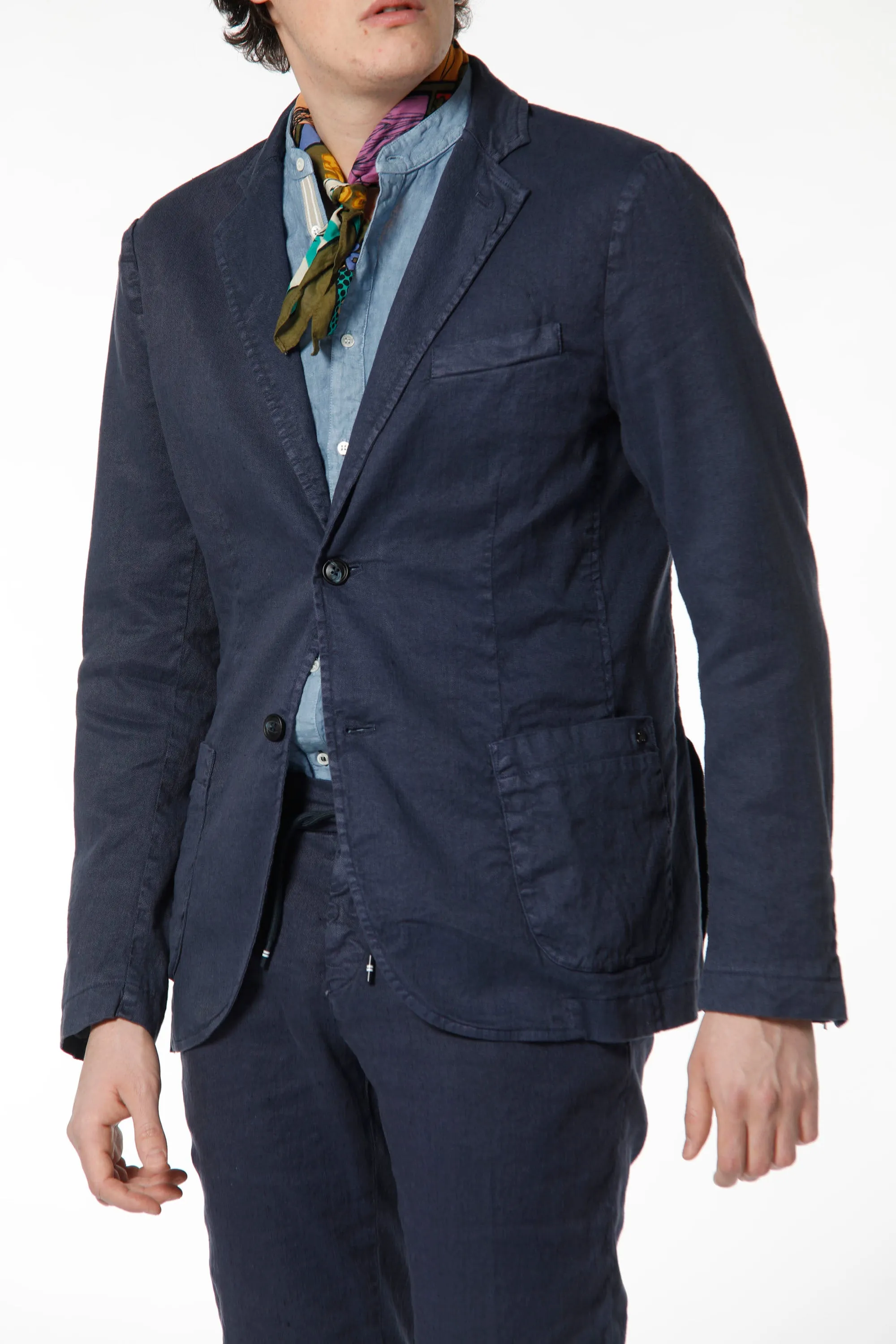 Da Vinci Safari man blazer in linen and cotton sold by Mason's