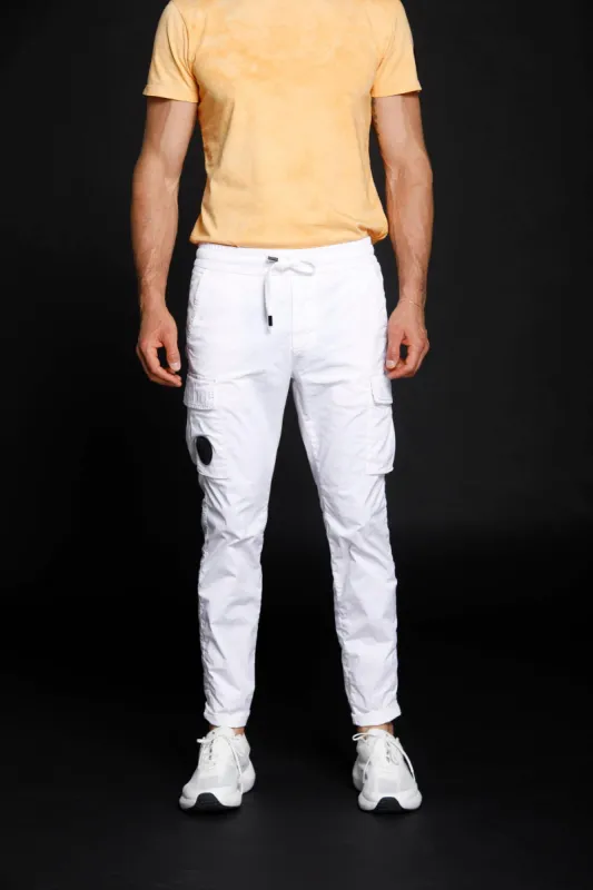 Chile Sport City man cargo pants in nylon and cotton Logo edition carrot fit sold by Mason's