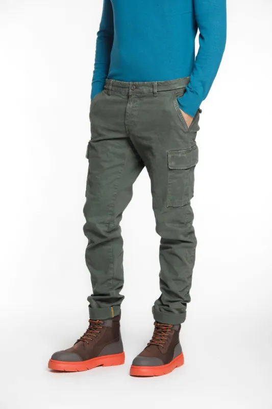Chile man cargo pant in gabardine extra slim ① sold by Mason's