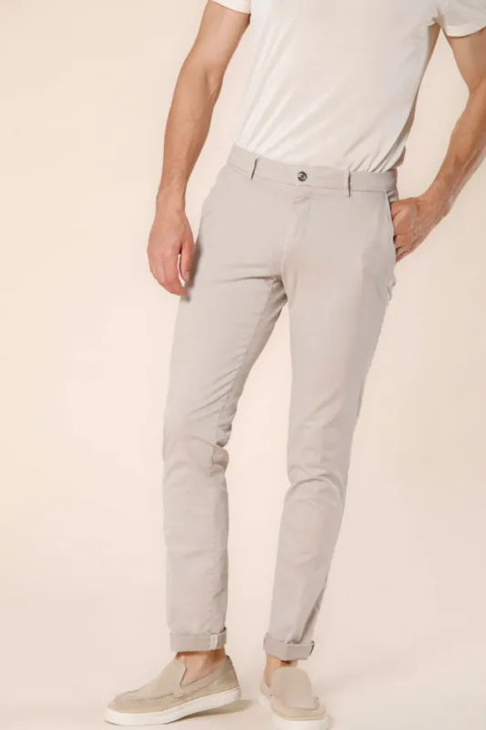 Milano Style men's chino pants in cotton with jacquard pattern extra slim sold by Mason's