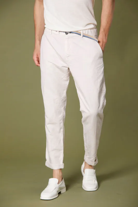 Eisenhower Buckle Brocken men's chino pants  in canapa cotton regular sold by Mason's