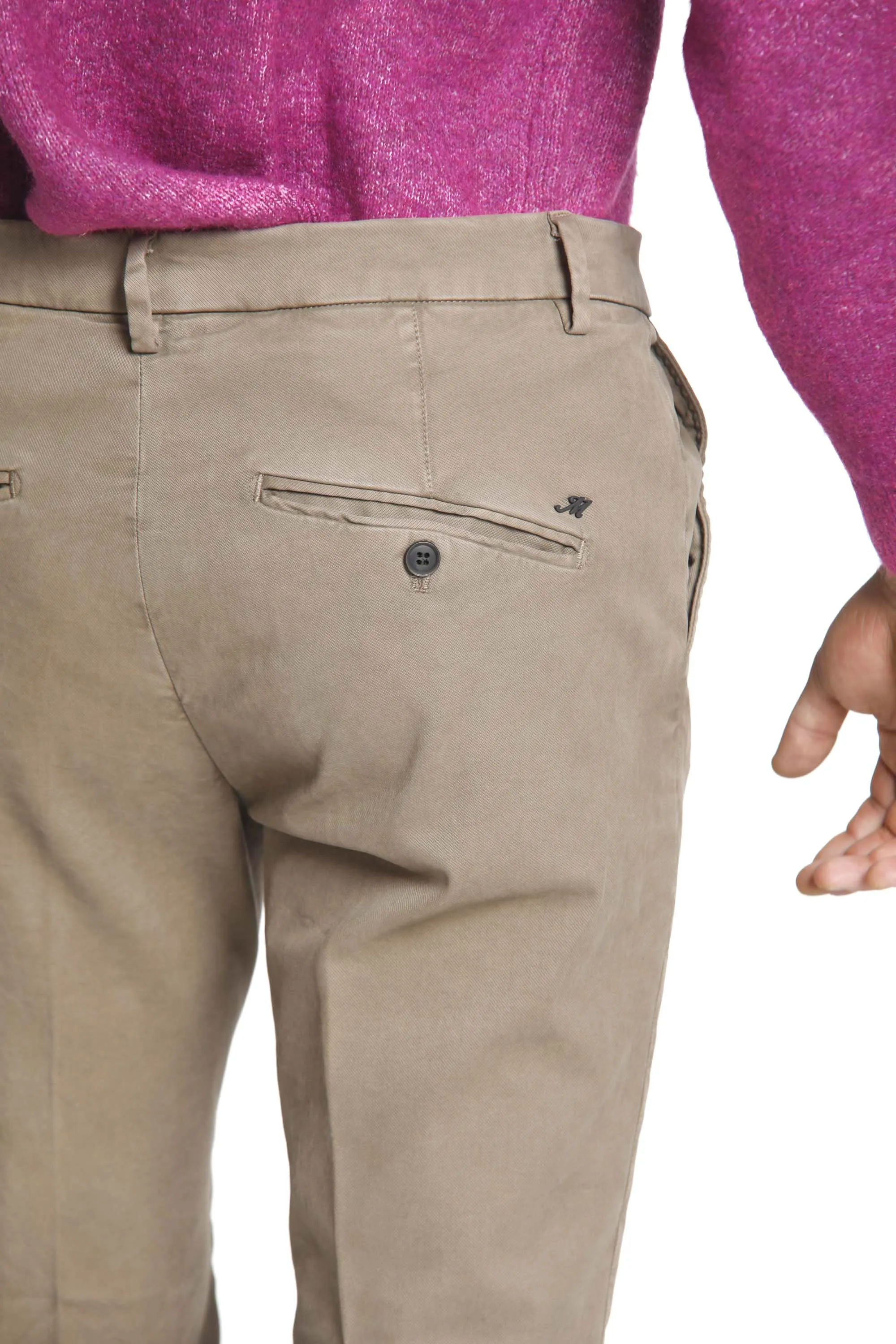 Osaka Style man chino pant in cotton modal stretch carrot fit sold by Mason's product image thumbnail 4