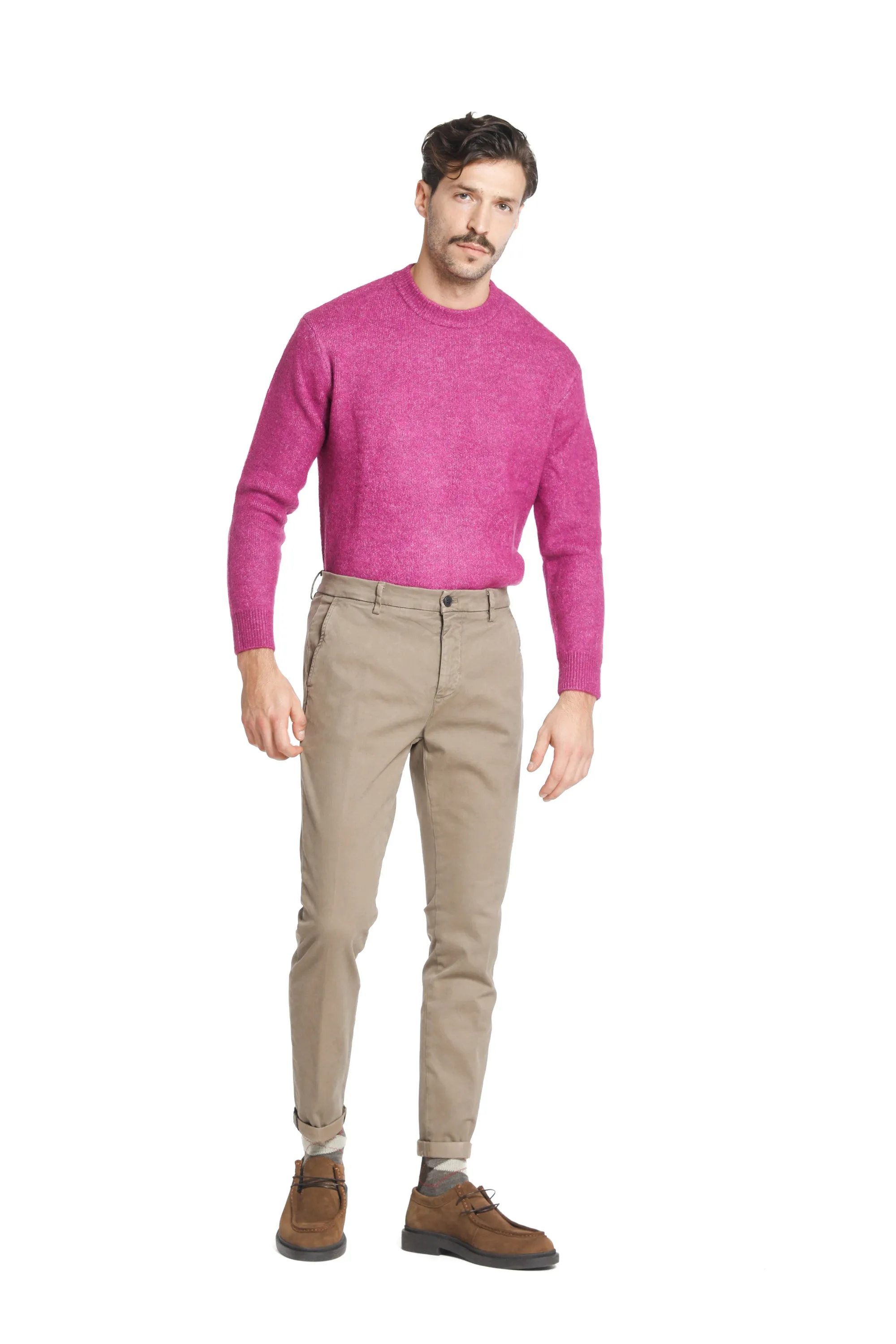 Osaka Style man chino pant in cotton modal stretch carrot fit sold by Mason's product image thumbnail 2