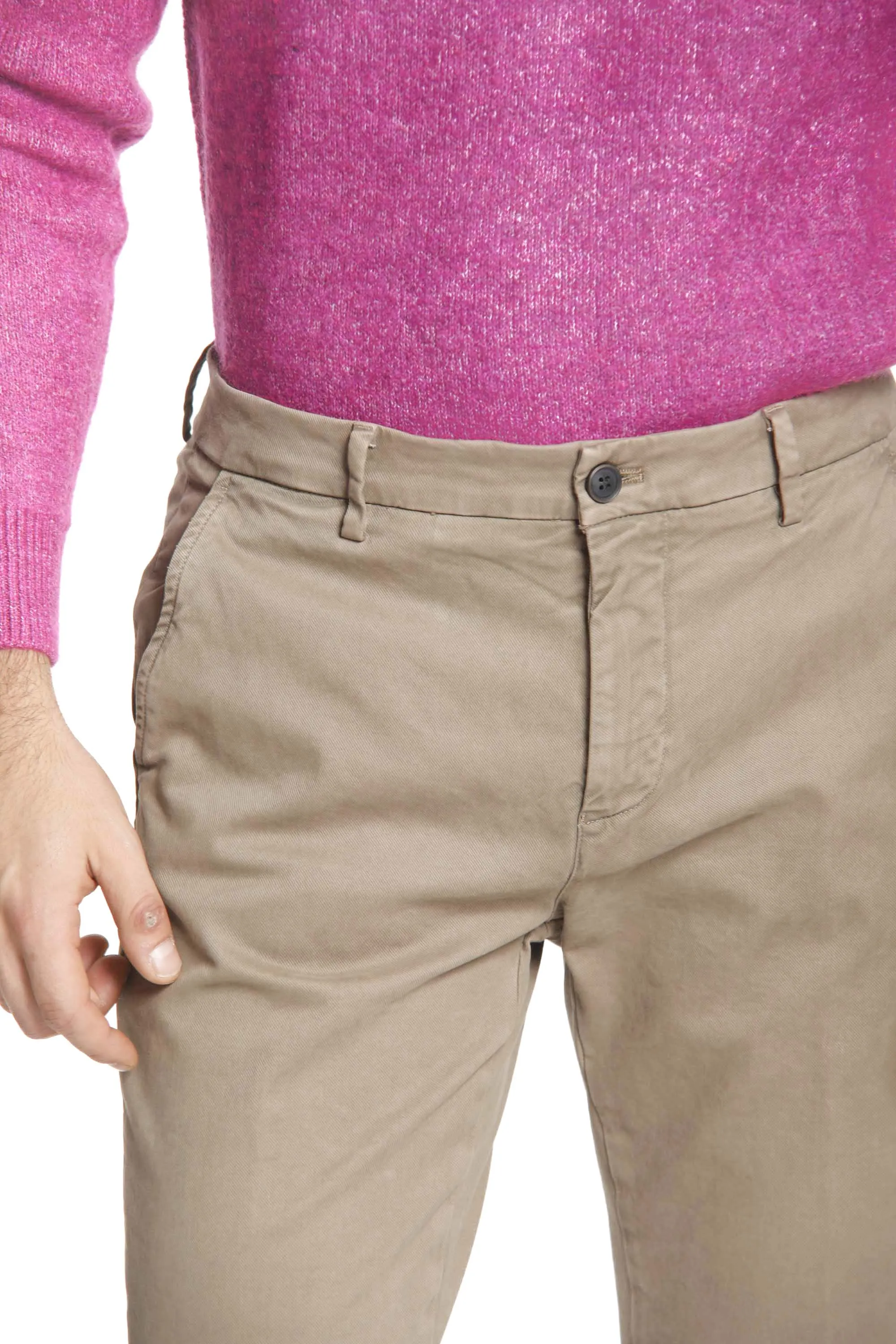 Osaka Style man chino pant in cotton modal stretch carrot fit sold by Mason's product image thumbnail 3