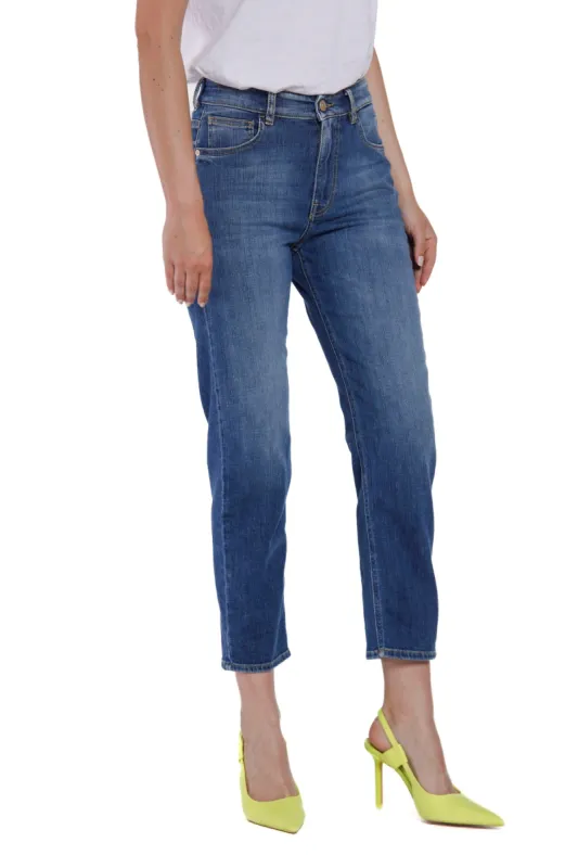 Agnes women's 5-pocket trousers in denim regular sold by Mason's