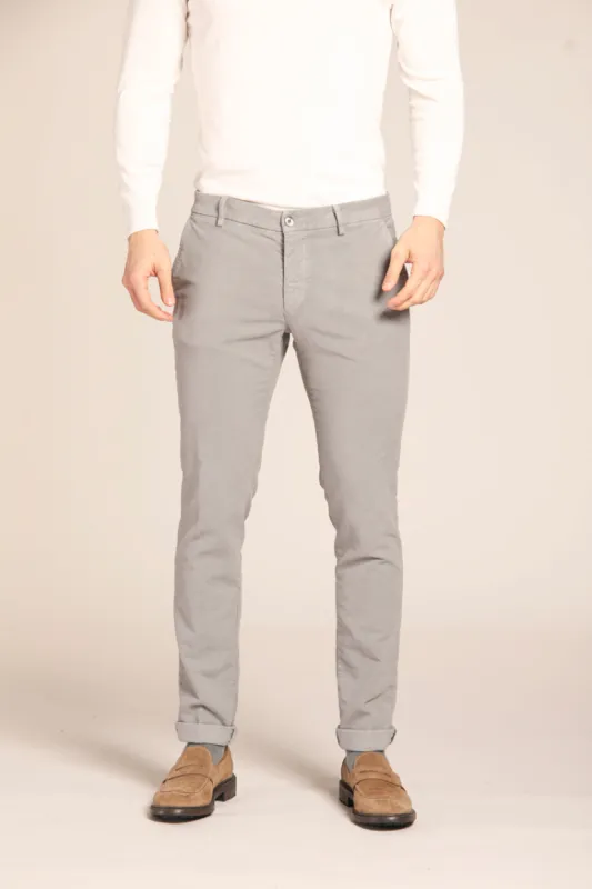 Milano men's chino pants in moleskin extra slim fit sold by Mason's