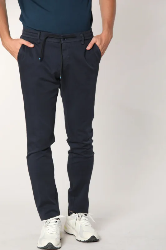 Milano Jogger Travel man active jersey chino pants extra slim sold by Mason's
