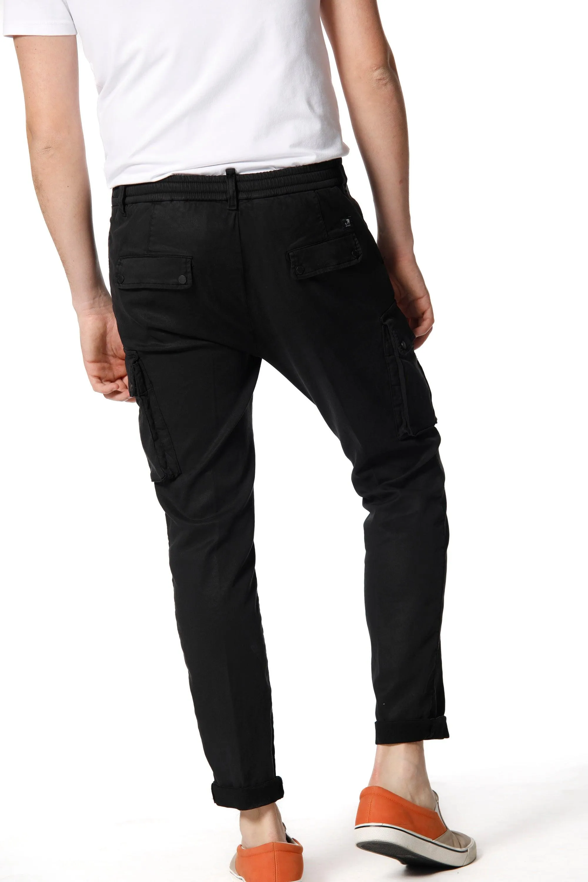 Chile Athleisure man cargo pants in jersey with drawstring carrot fit sold by Mason's product image thumbnail 5