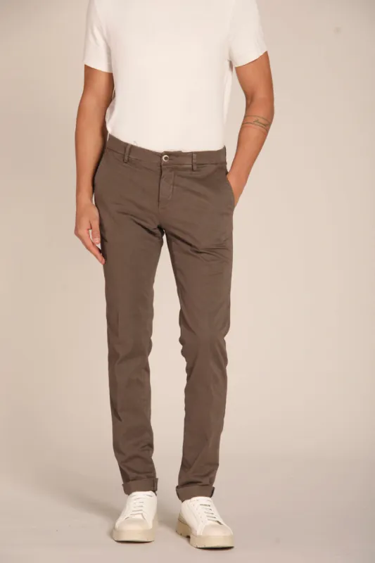 Milano men's chino pants in gabardine stretch extra slim fit ① sold by Mason's