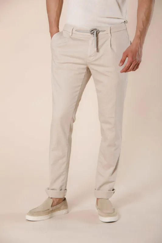 New York Golf 1 Pinces men's chino jogger pants in stretch jersey regular sold by Mason's