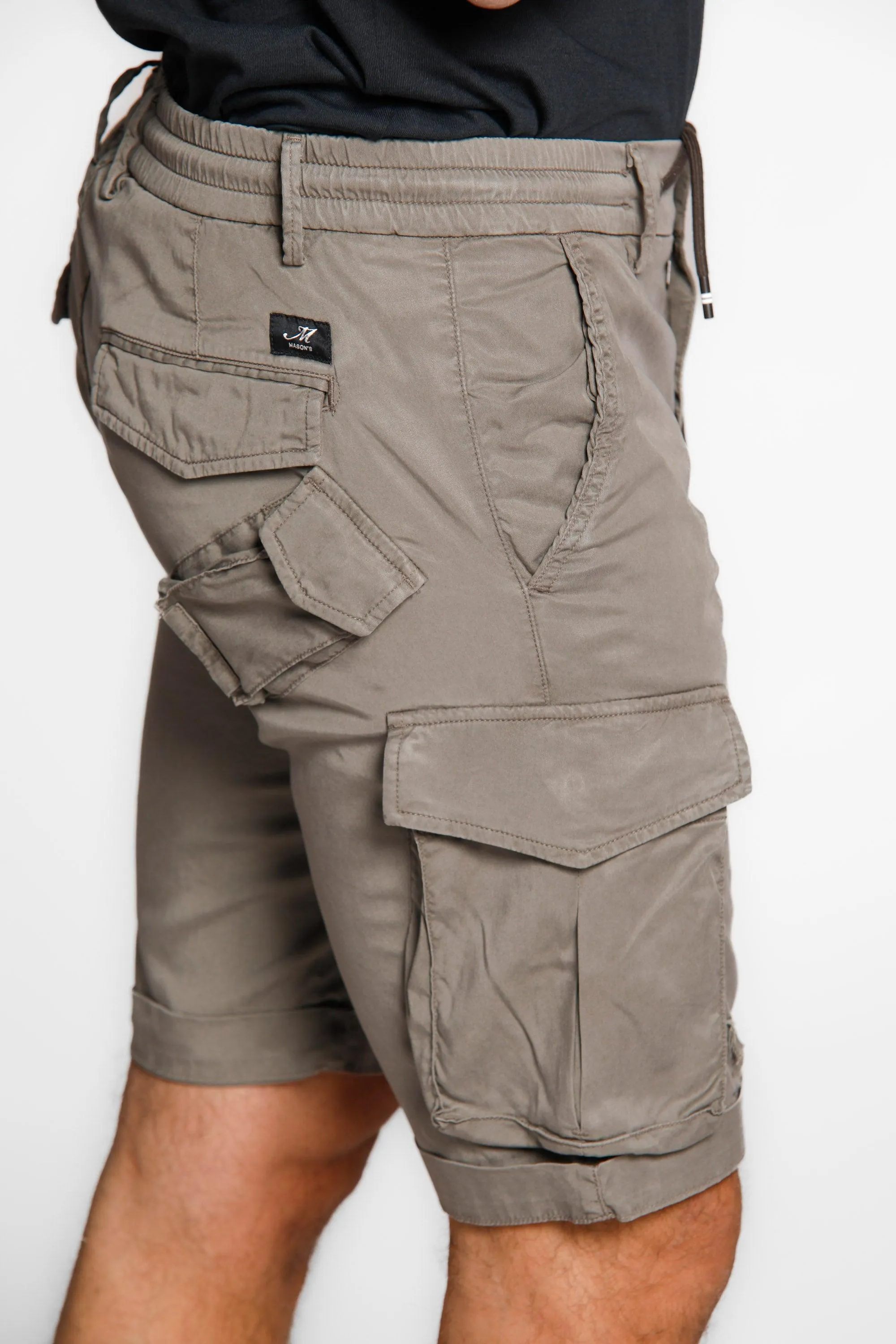 Snake Jog man cargo bermuda in tencel with drawstring regular sold by Mason's product image thumbnail 3