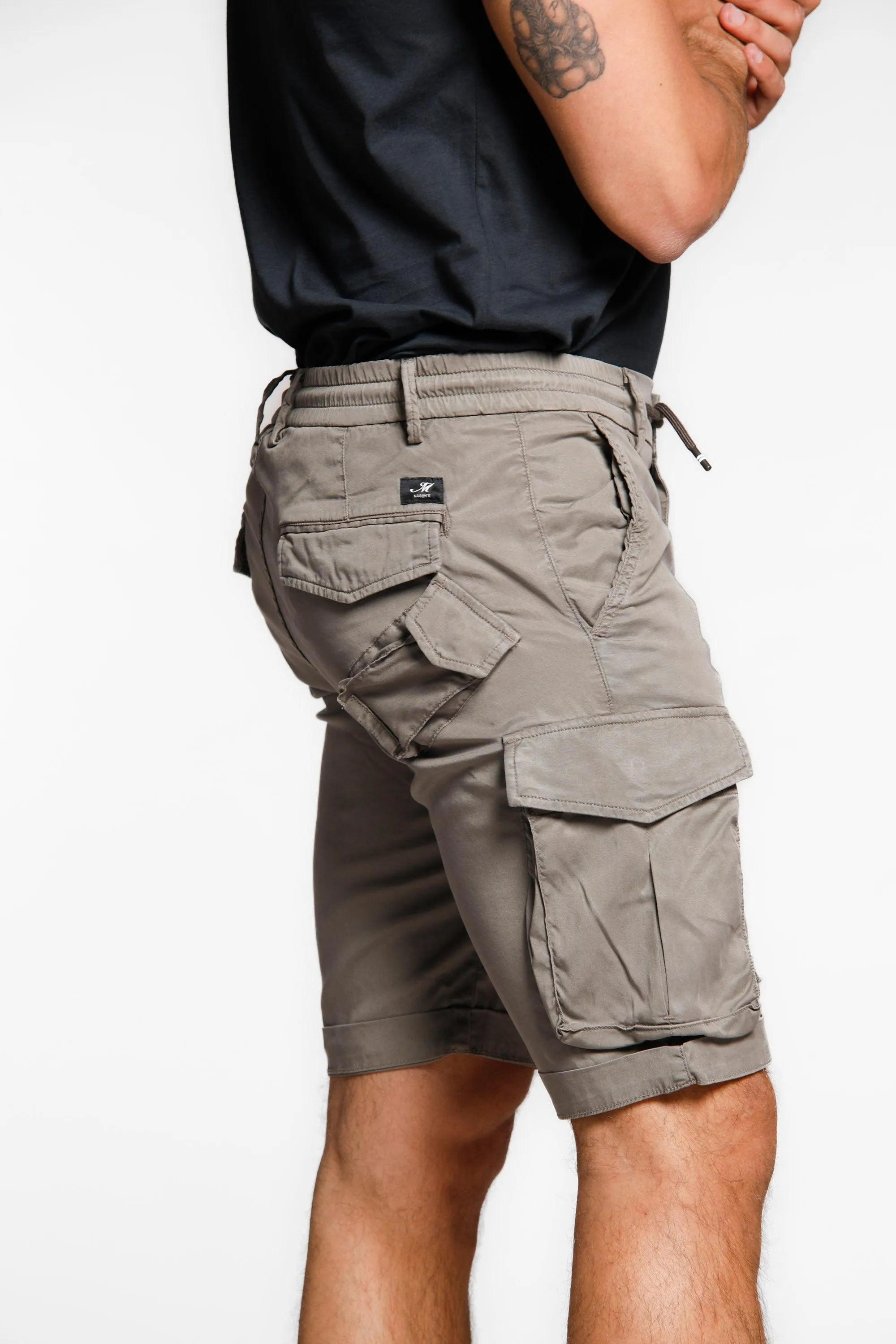 Snake Jog man cargo bermuda in tencel with drawstring regular sold by Mason's product image thumbnail 2