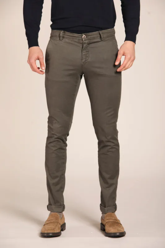 Milano men's chino pants in gabardine stretch extra slim fit  ① sold by Mason's