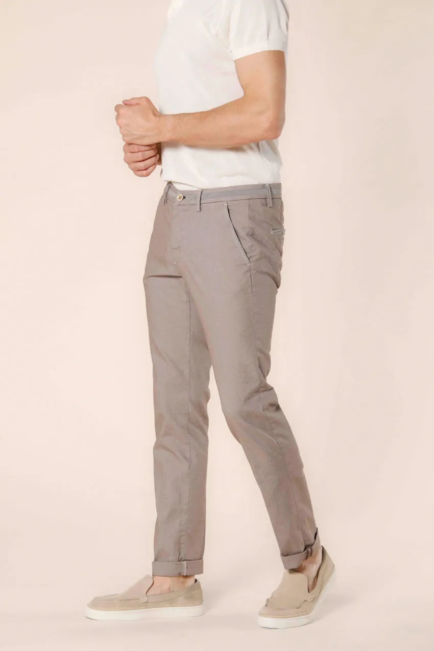 Torino University men's chino pants in cotton with houndstooth pattern and ribbons slim sold by Mason's product image thumbnail 4