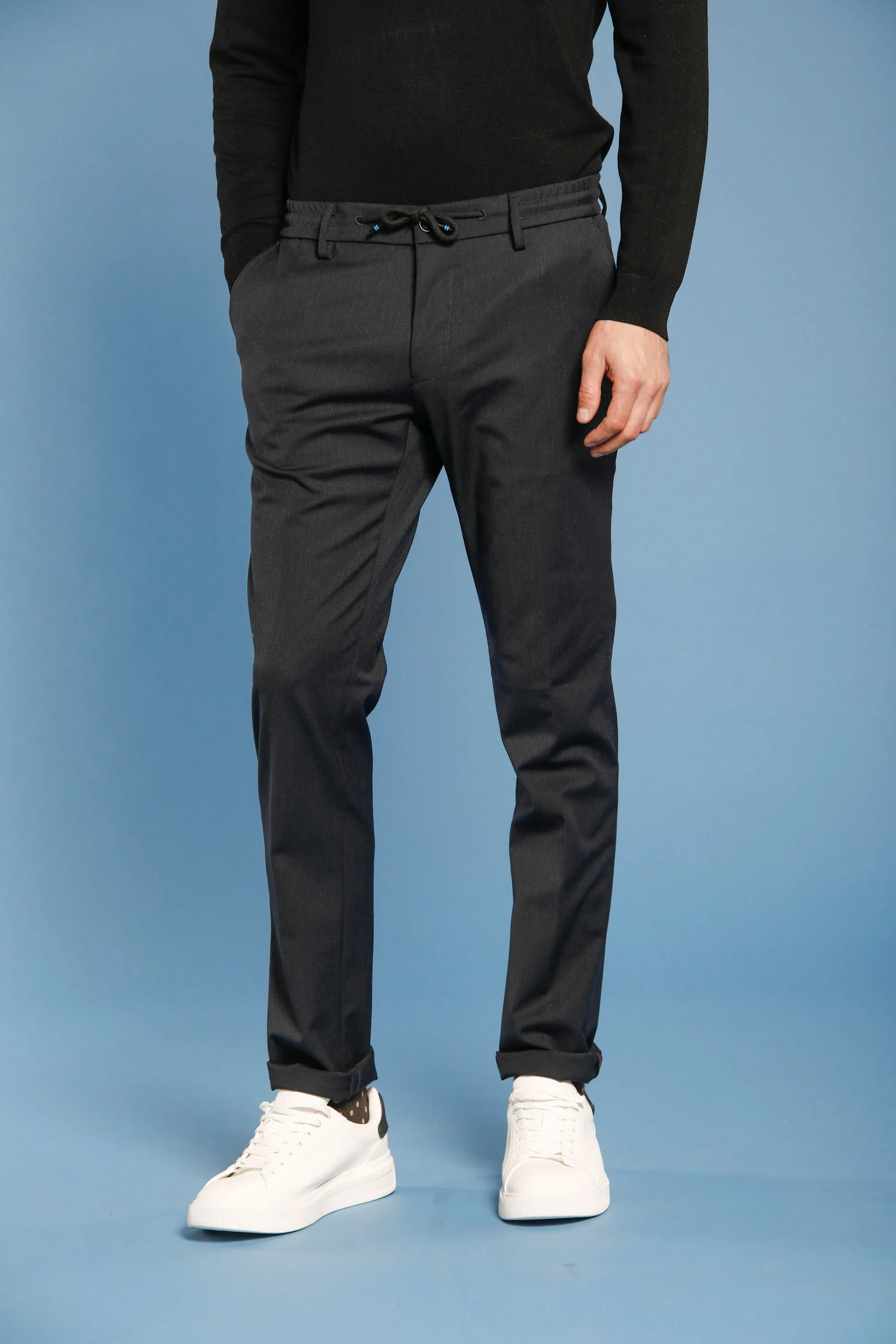 Milano Jogger man plain wool chino pants extra slim sold by Mason's