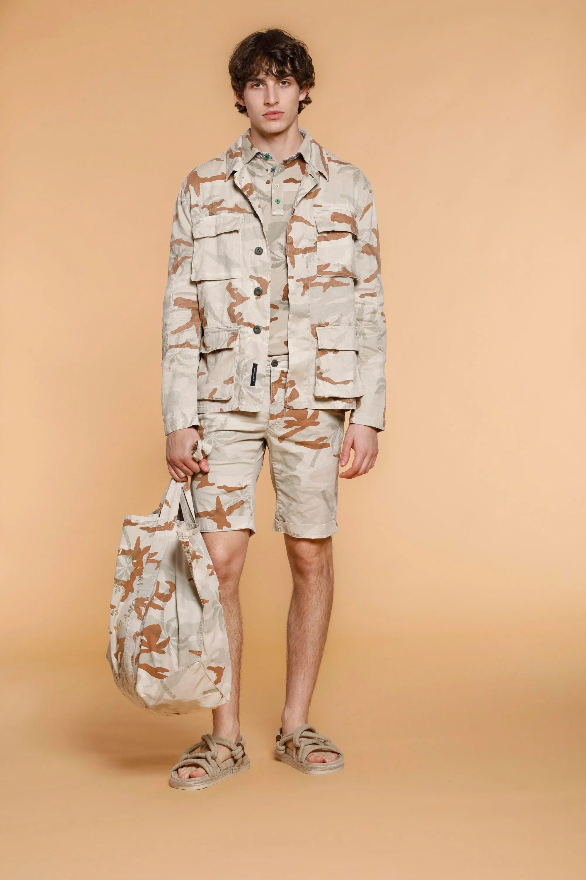 Mason's Bag unisex in cotton with camou and palm pattern with prints ① sold by Mason's product image thumbnail 2