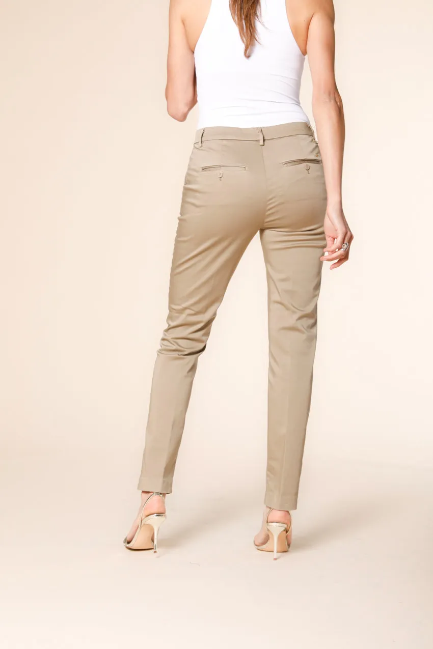 New York Slim women's chino pants in stretch satin slim ① sold by Mason's product image thumbnail 3