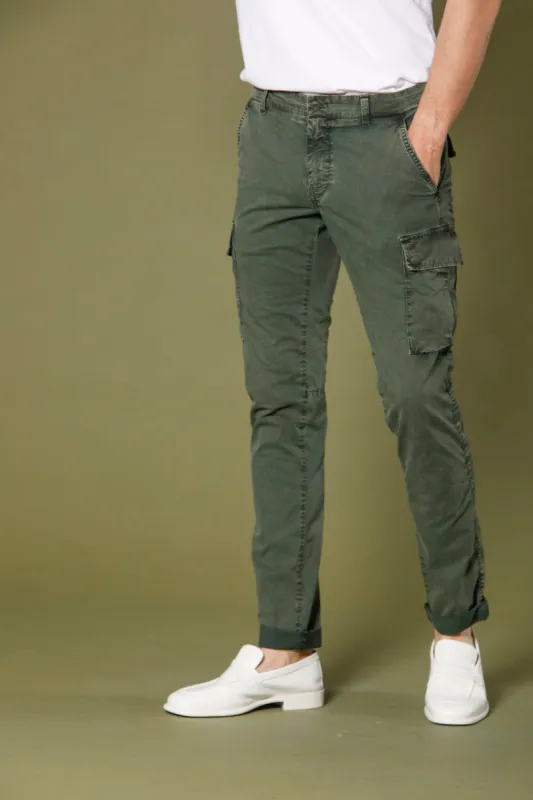 Chile men's cargo pants in stretch twill icon washing extra slim sold by Mason's