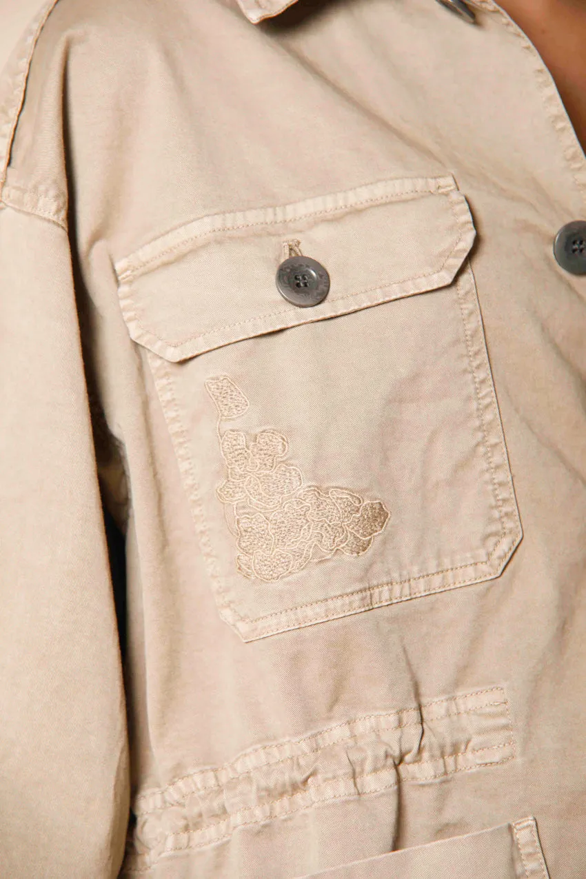 Florance woman's field jacket in twill with embroidery on the pocket sold by Mason's product image thumbnail 2