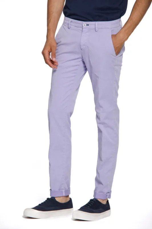 Torino Summer Color man chino pants in cotton and tencel slim sold by Mason's