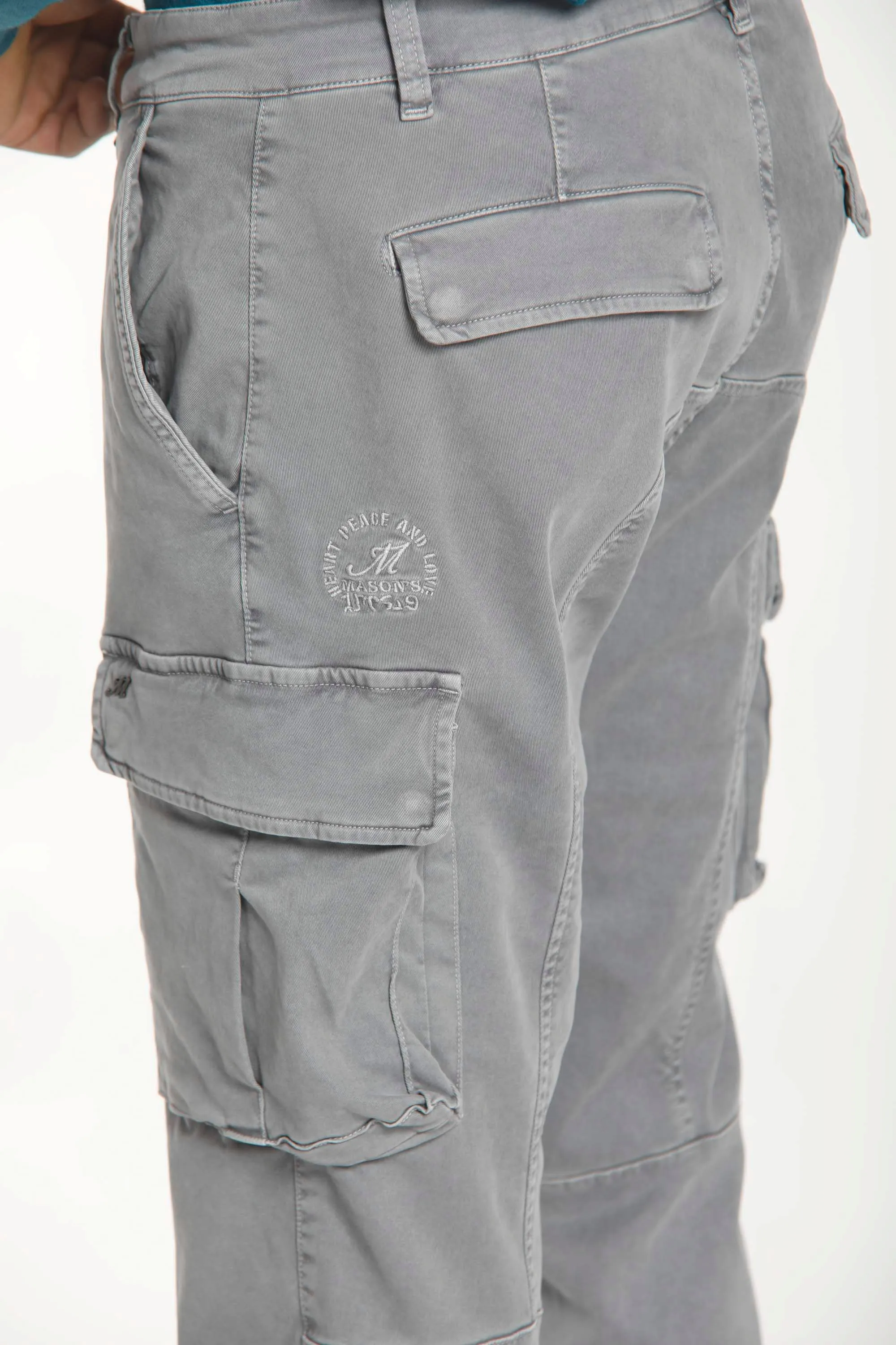 Chile man cargo pant in gabardine extra slim sold by Mason's product image thumbnail 3