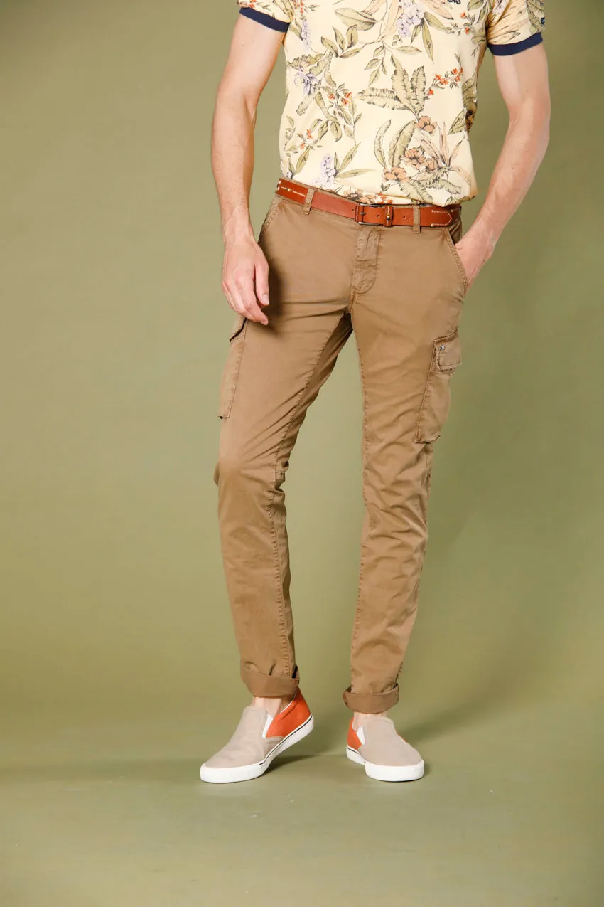 Chile men's cargo pants in stretch twill icon washing extra slim sold by Mason's