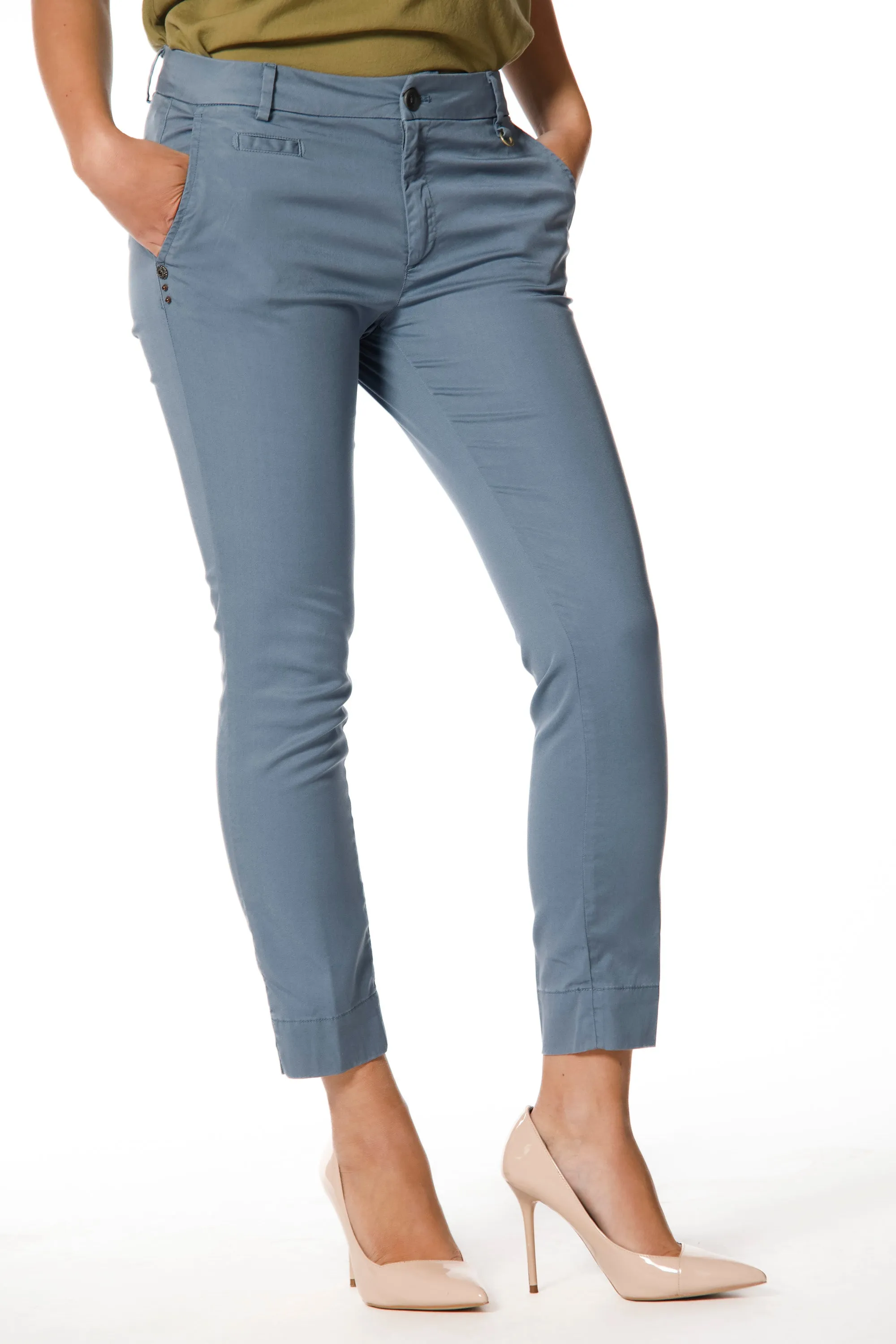 Jaqueline Capri woman chino pants in tencel curvy ① sold by Mason's product image thumbnail 3