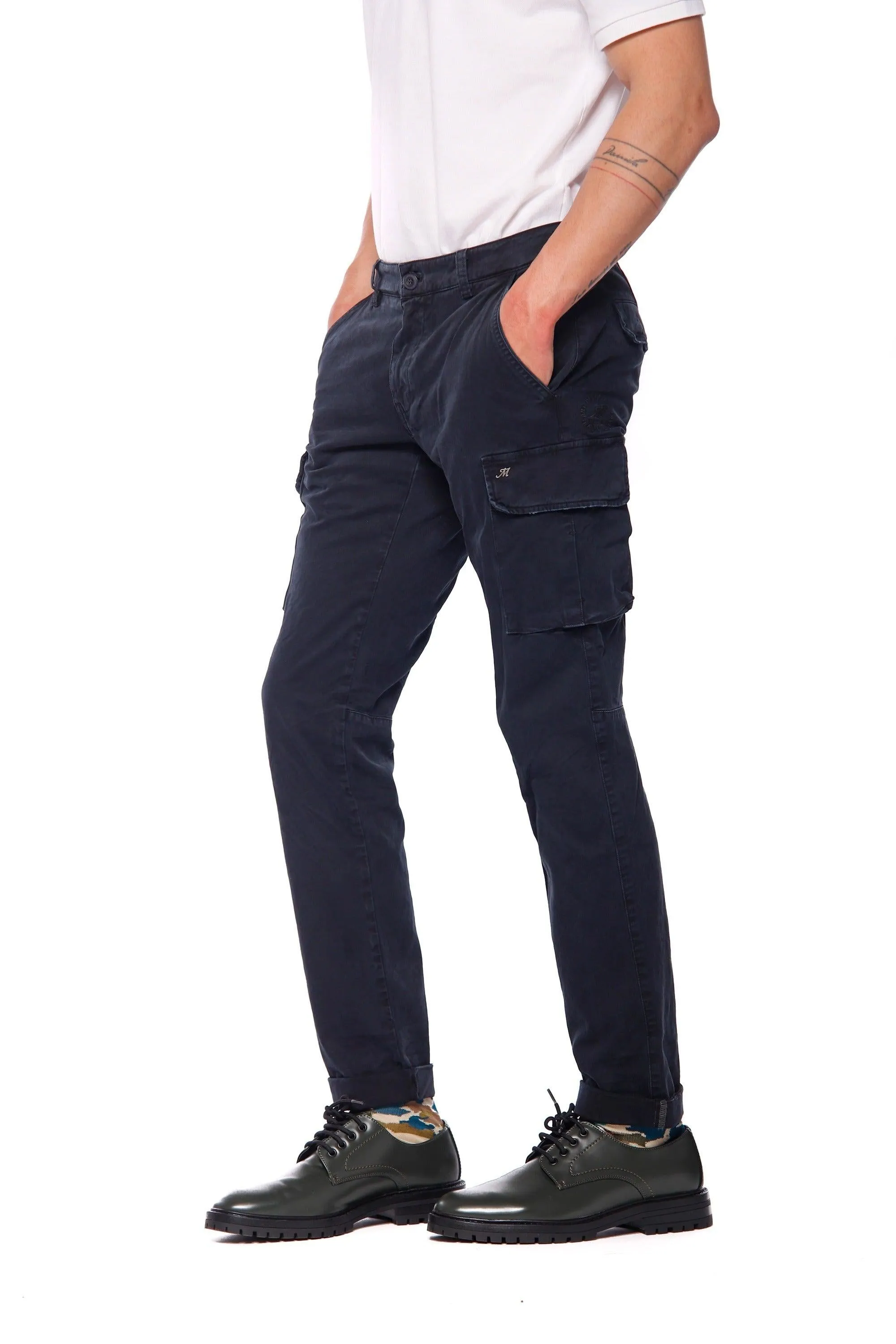 Chile man cargo pant in gabardine extra slim ① sold by Mason's