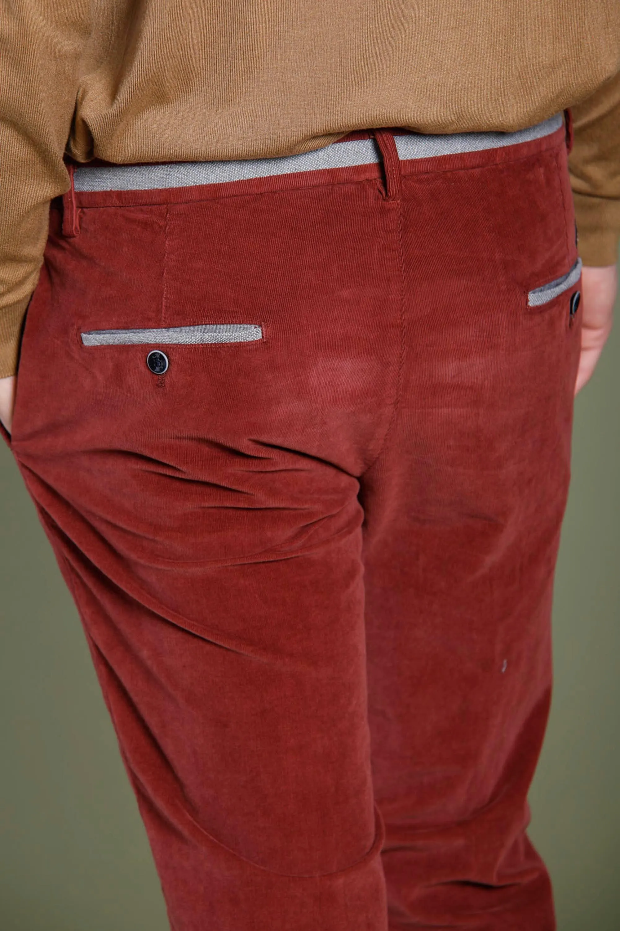 Torino University man chino pants in corduroy slim sold by Mason's product image thumbnail 3