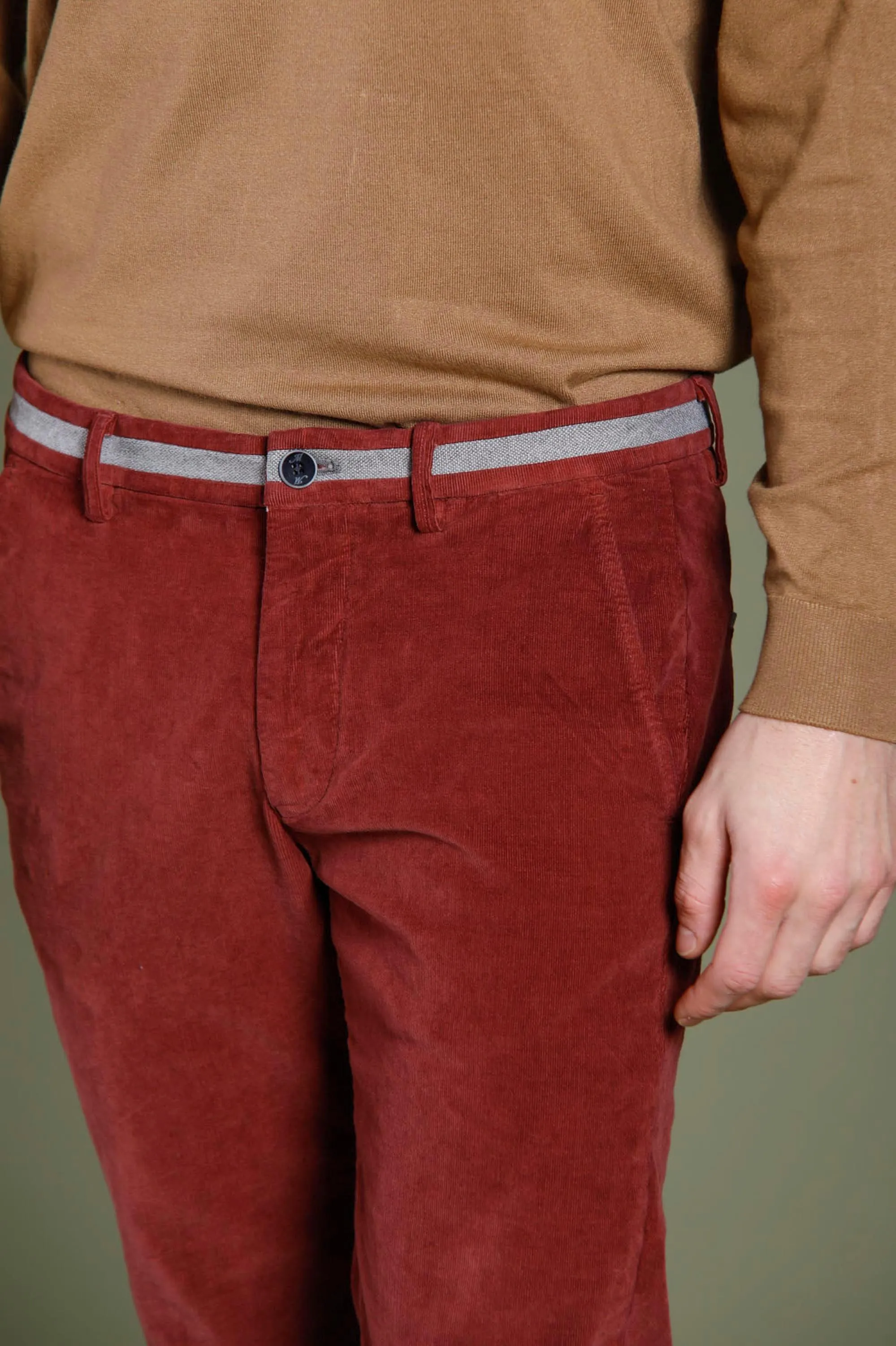 Torino University man chino pants in corduroy slim sold by Mason's product image thumbnail 2