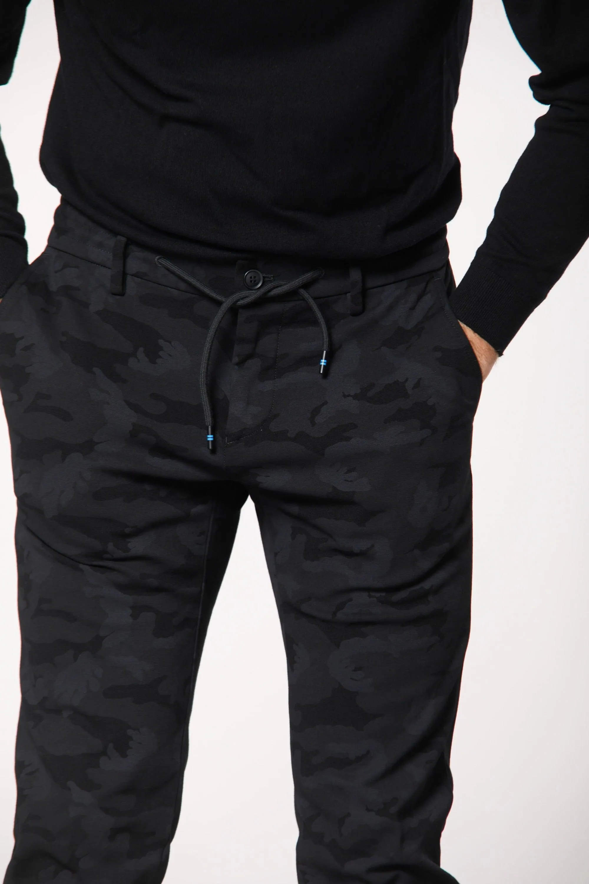 Milano Jogger man viscose chino pants camouflage pattern extra slim sold by Mason's product image thumbnail 3