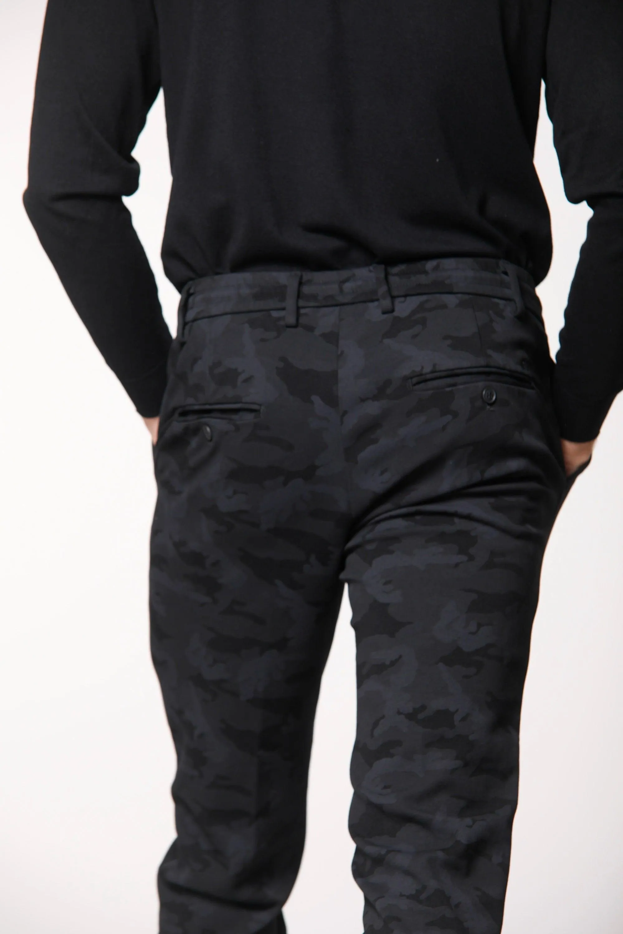 Milano Jogger man viscose chino pants camouflage pattern extra slim sold by Mason's product image thumbnail 4