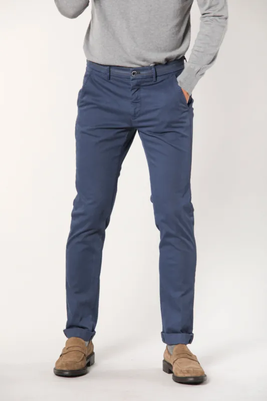 Torino Tapes man gabardine and cotton modal stretch chino pants slim sold by Mason's