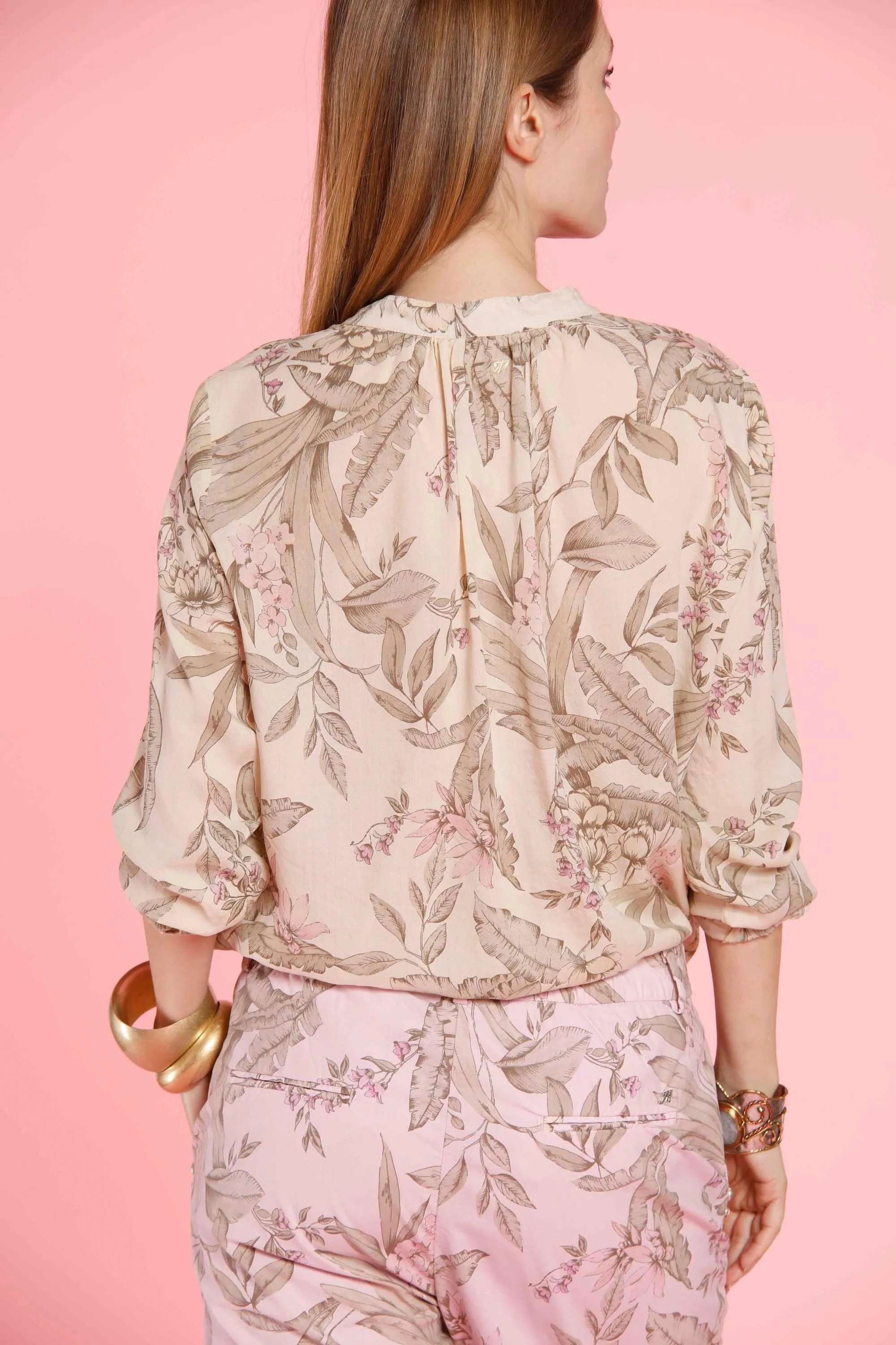 Adele woman shirt in tencel with long sleeves and flower pattern sold by Mason's product image thumbnail 5