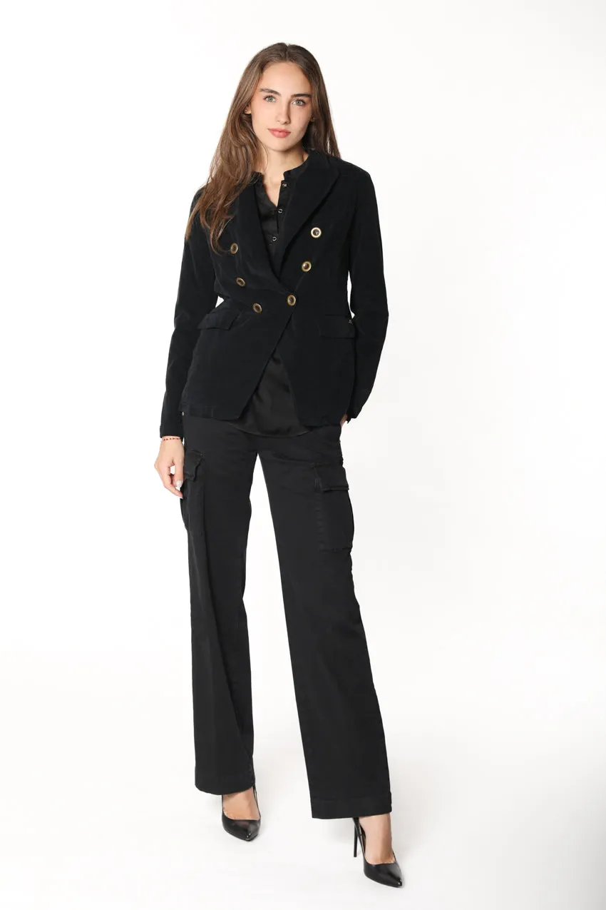 Caroline woman double breasted velvet blazer sold by Mason's product image thumbnail 2