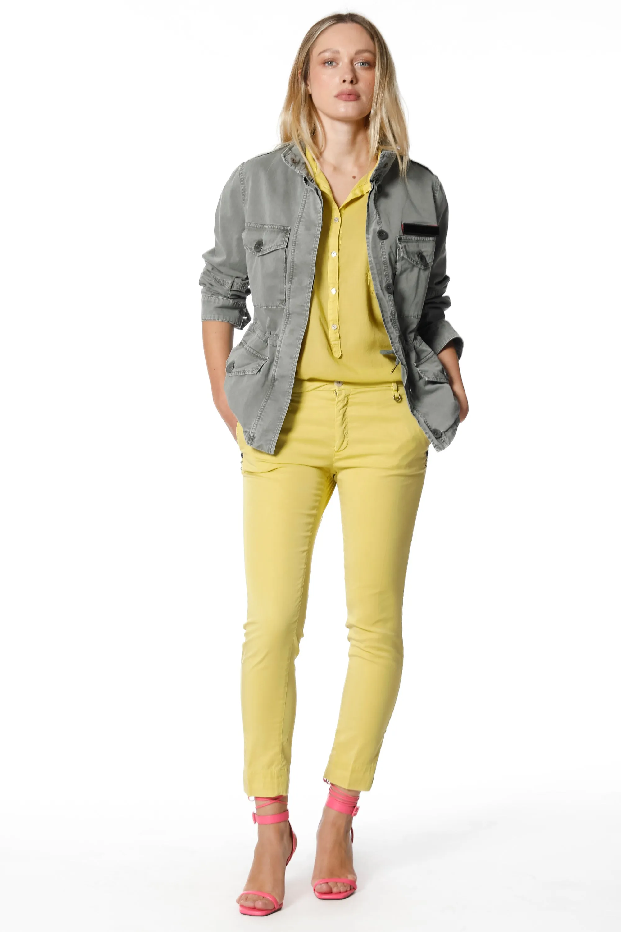 Jaqueline Capri woman chino pants in tencel curvy sold by Mason's product image thumbnail 2