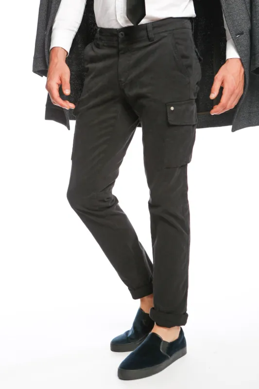 Chile man cargo pant in gabardine extra slim ① sold by Mason's
