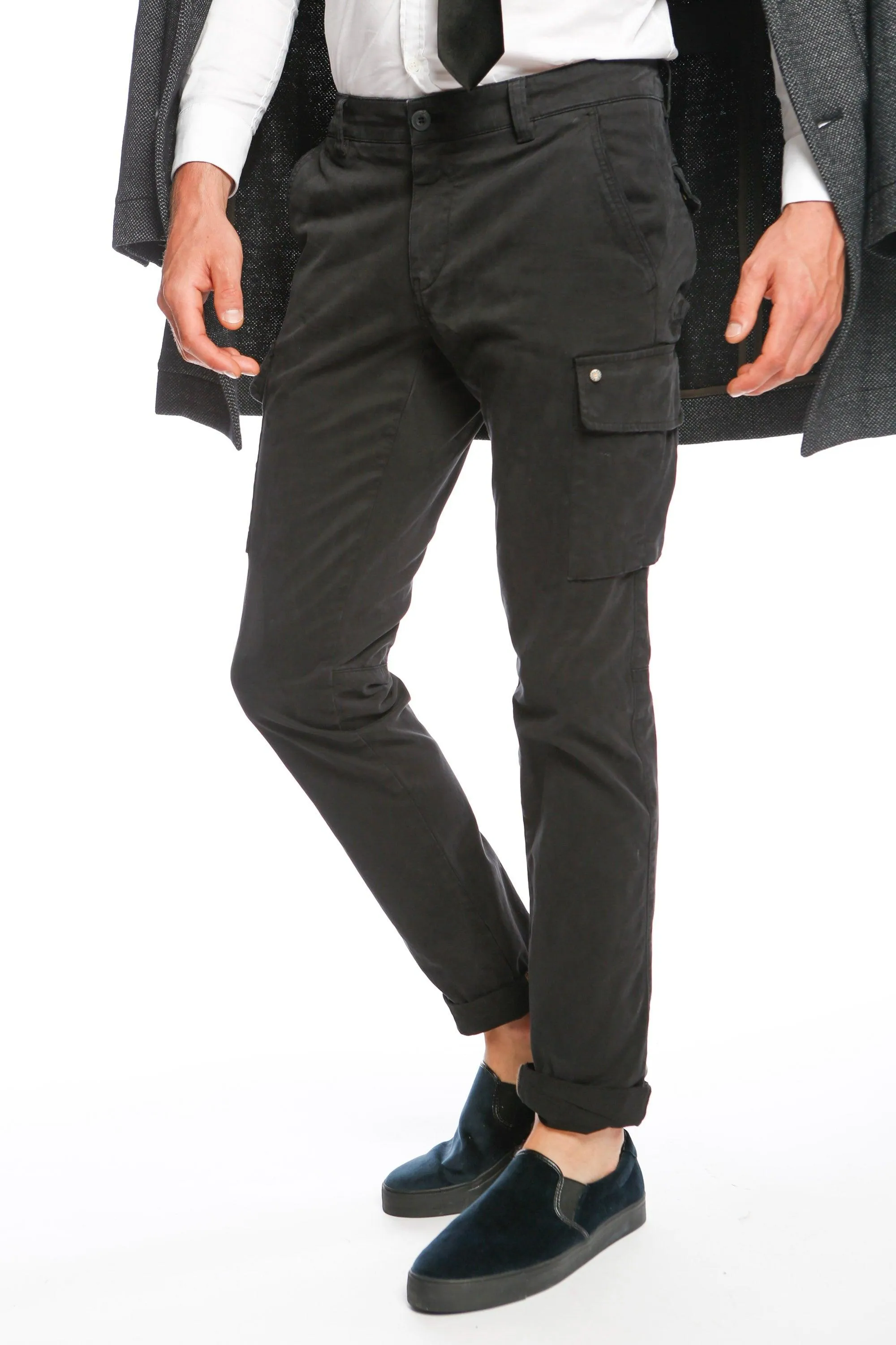 Chile man cargo pant in gabardine extra slim ① sold by Mason's
