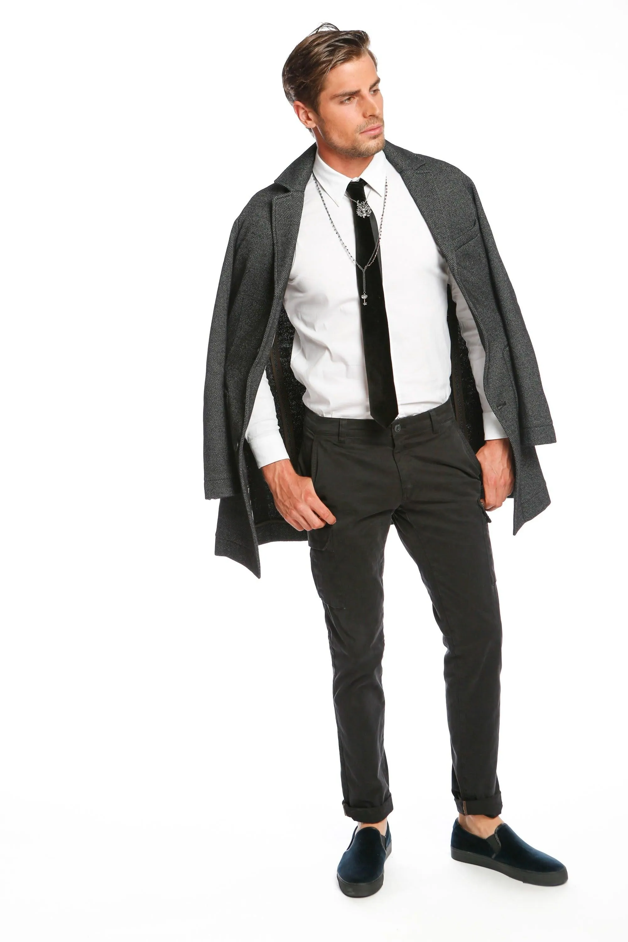 Chile man cargo pant in gabardine extra slim ① sold by Mason's product image thumbnail 2