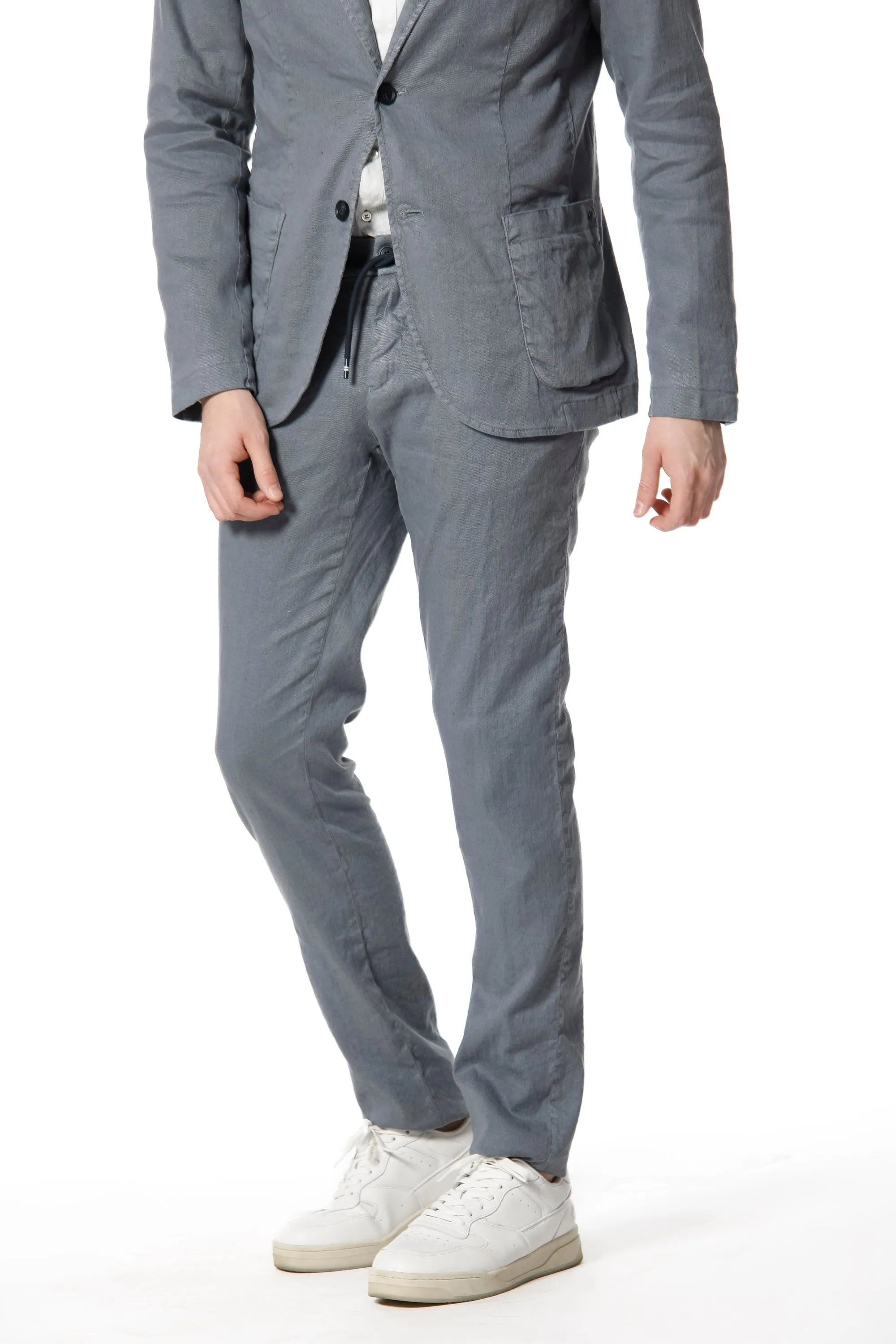 Milano Jogger man chino pants in linen and cotton extra slim sold by Mason's product image thumbnail 4