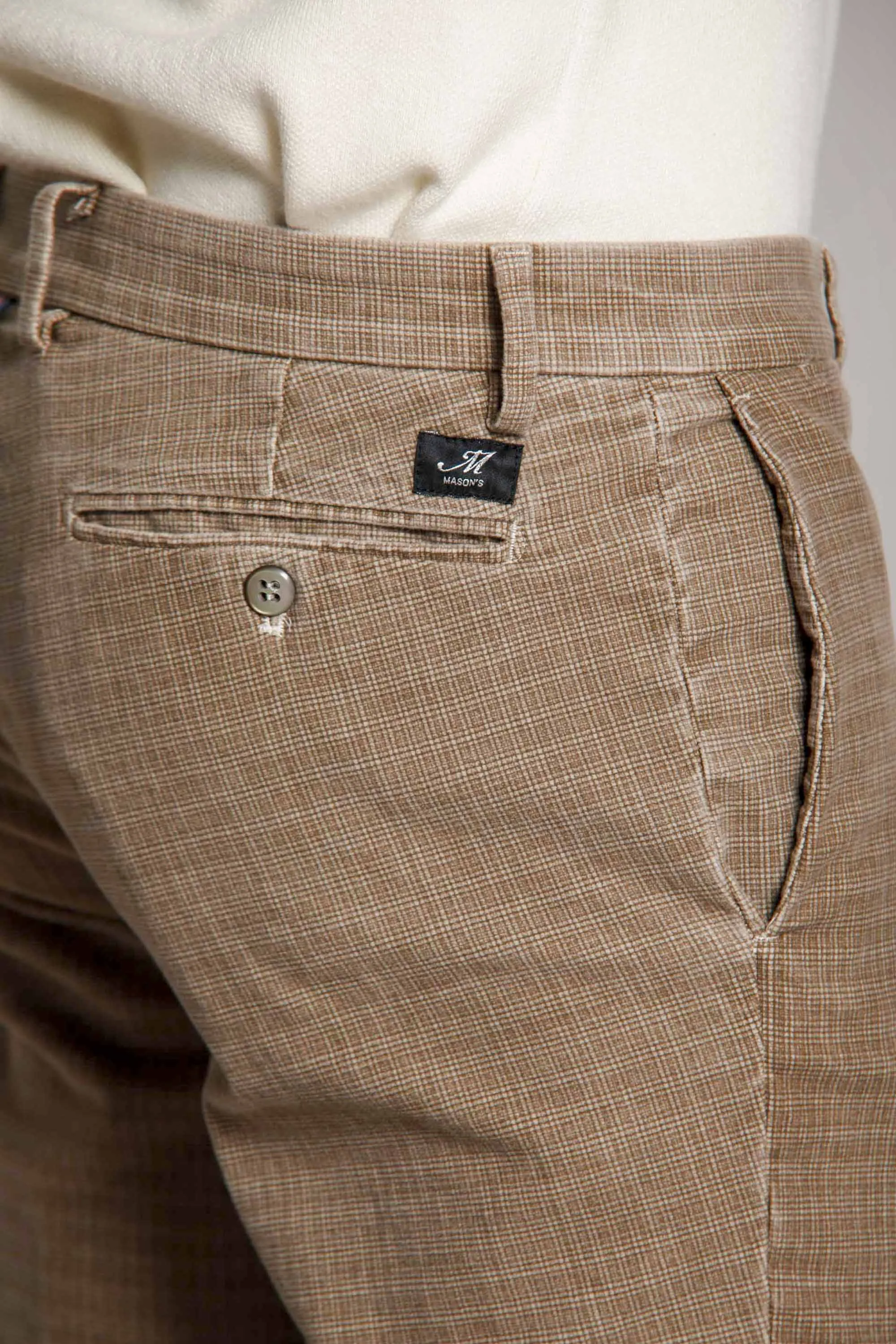 New York man cotton micro patterned chino pants regular sold by Mason's product image thumbnail 2