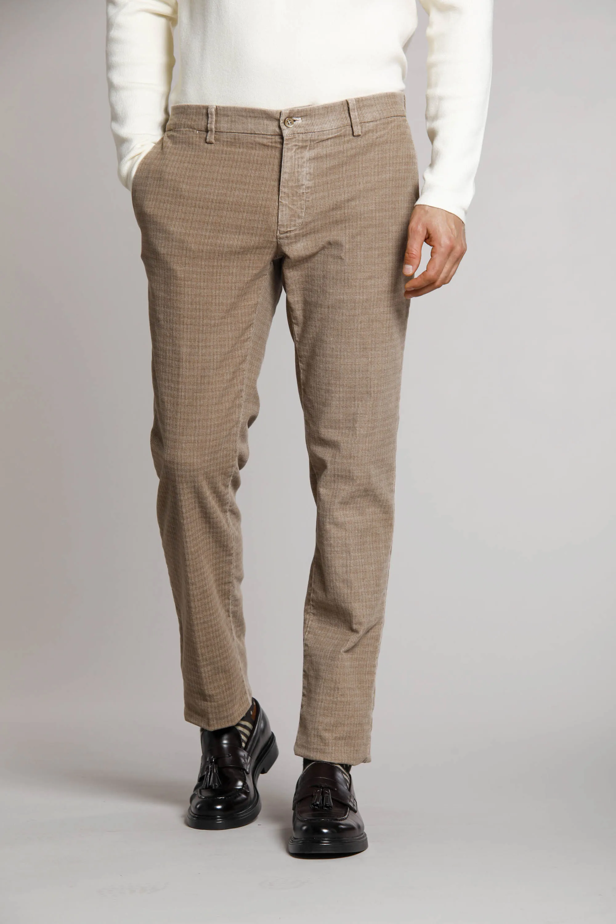 New York man cotton micro patterned chino pants regular sold by Mason's
